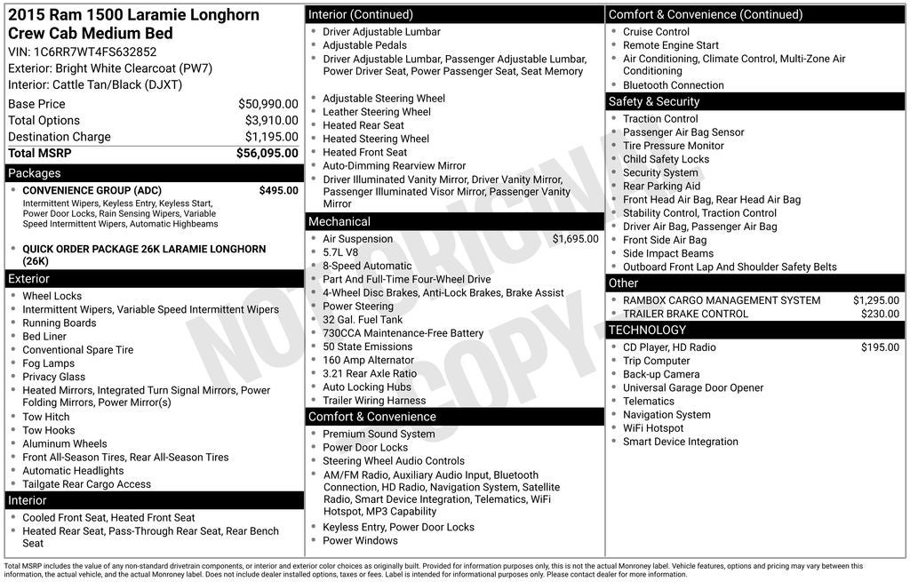 2015 RAM 1500 Laramie Longhorn