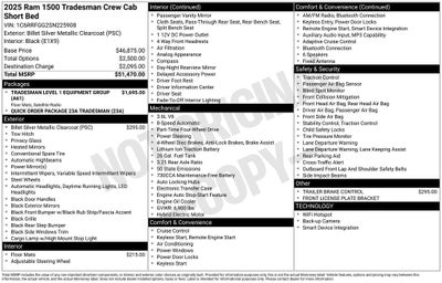 2025 RAM 1500 Tradesman