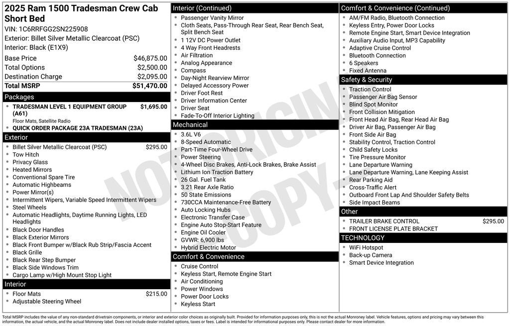 2025 RAM 1500 Tradesman