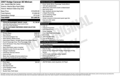 2007 Dodge Caravan SE