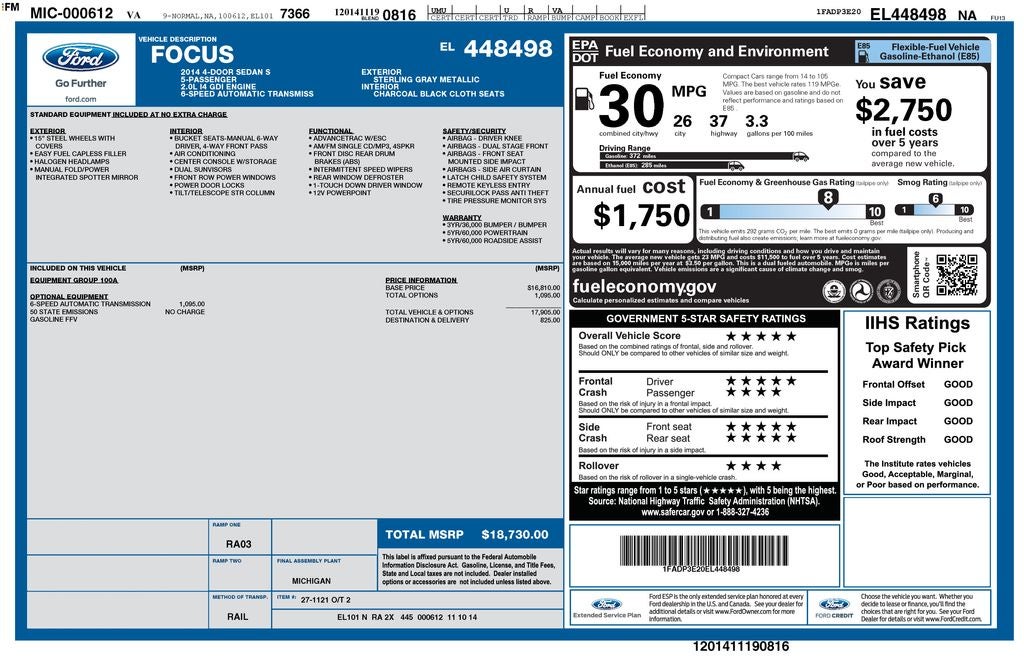 2014 Ford Focus S