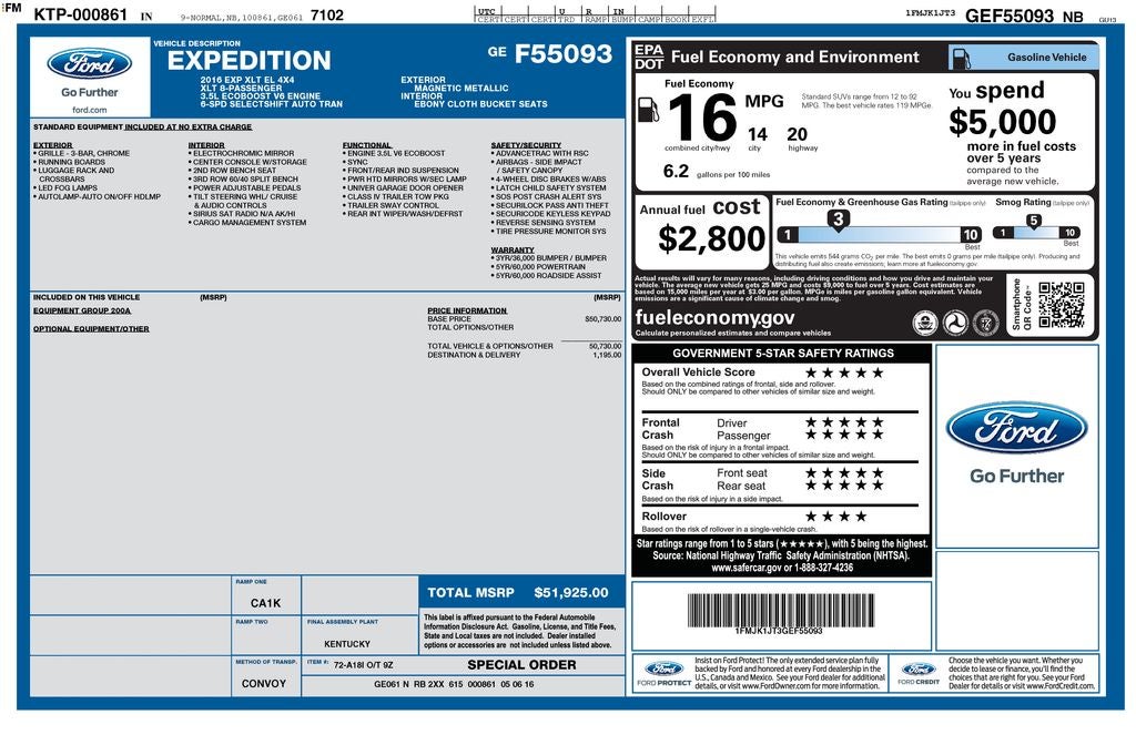 2016 Ford Expedition EL XLT