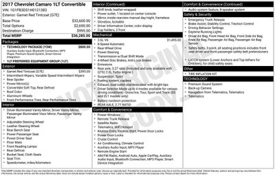 2017 Chevrolet Camaro 1LT