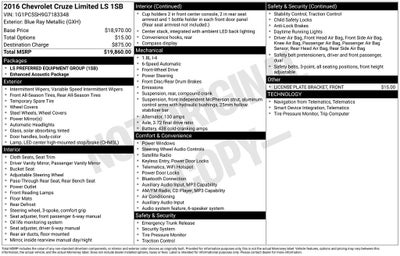 2016 Chevrolet Cruze Limited LS