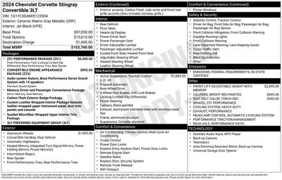 2024 Chevrolet Corvette Stingray 3LT