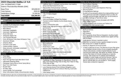 2023 Chevrolet Malibu LS 1LS