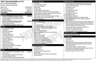 2021 Chevrolet Malibu LS 1FL