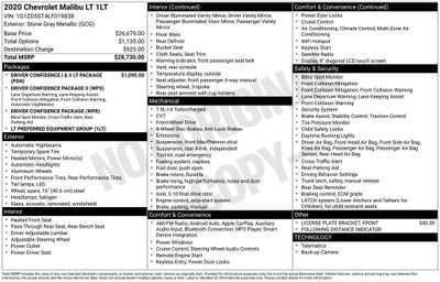 2020 Chevrolet Malibu LT