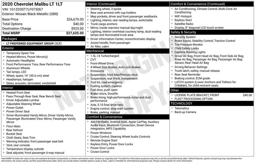 2020 Chevrolet Malibu LT