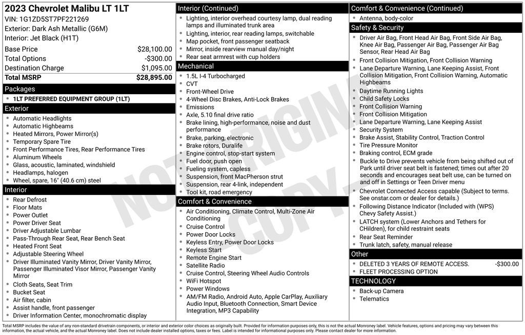 2023 Chevrolet Malibu LT 1LT