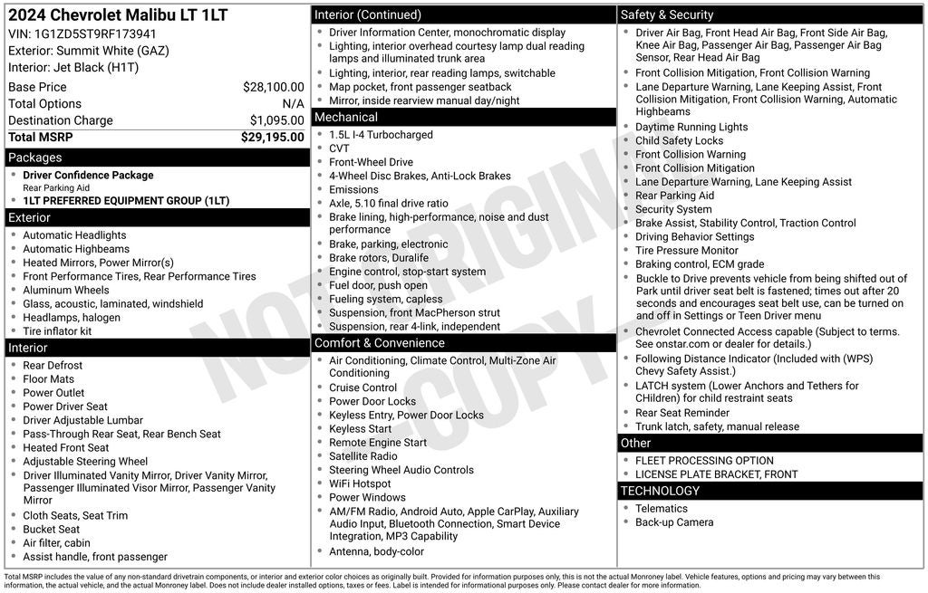 2024 Chevrolet Malibu LT 1LT