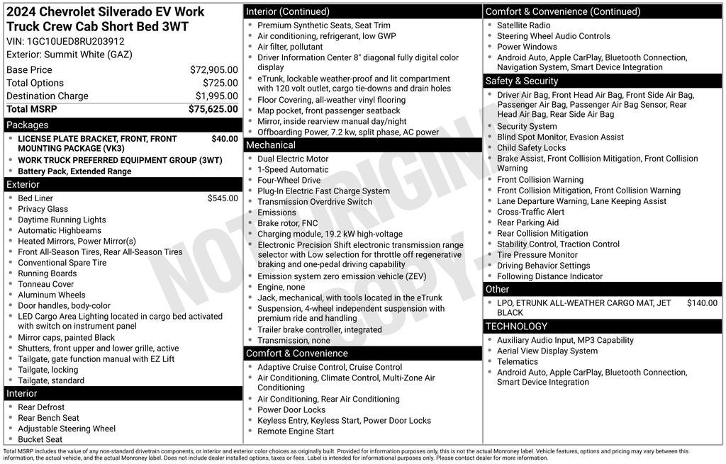 2024 Chevrolet Silverado EV Work Truck