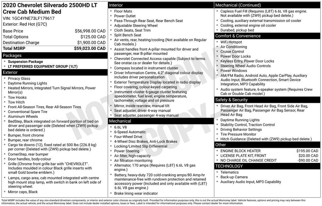 2020 Chevrolet Silverado 2500HD LT