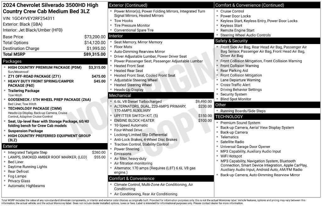 2024 Chevrolet Silverado 3500HD High Country