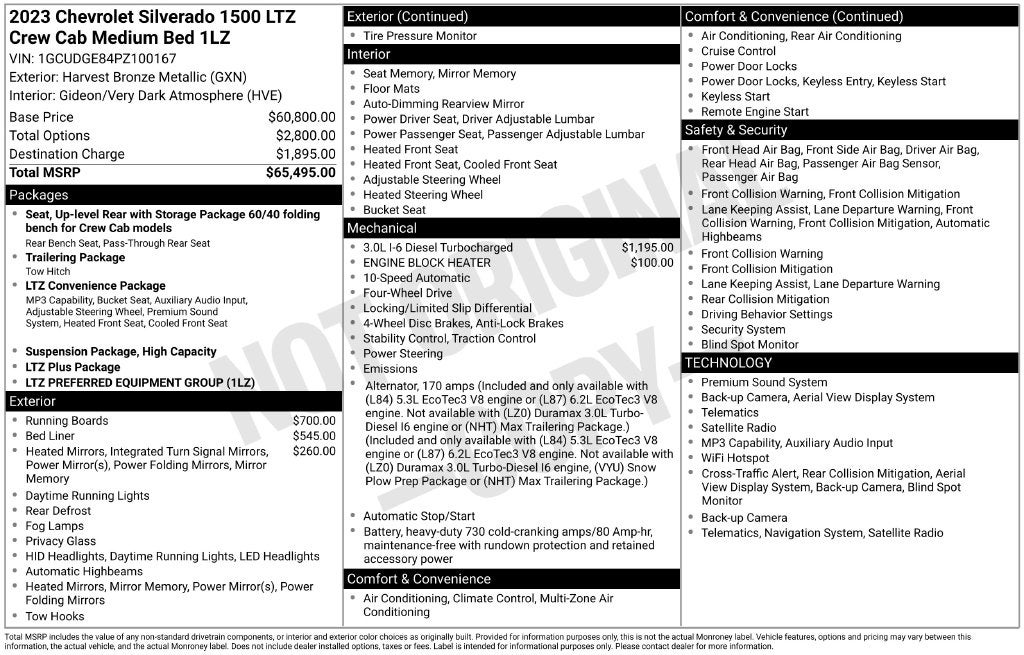 2023 Chevrolet Silverado 1500 LTZ