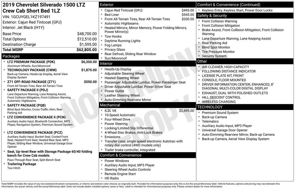 2019 Chevrolet Silverado 1500 LTZ
