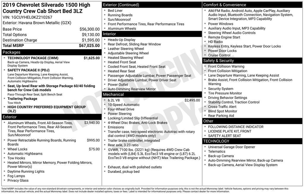 2019 Chevrolet Silverado 1500 High Country