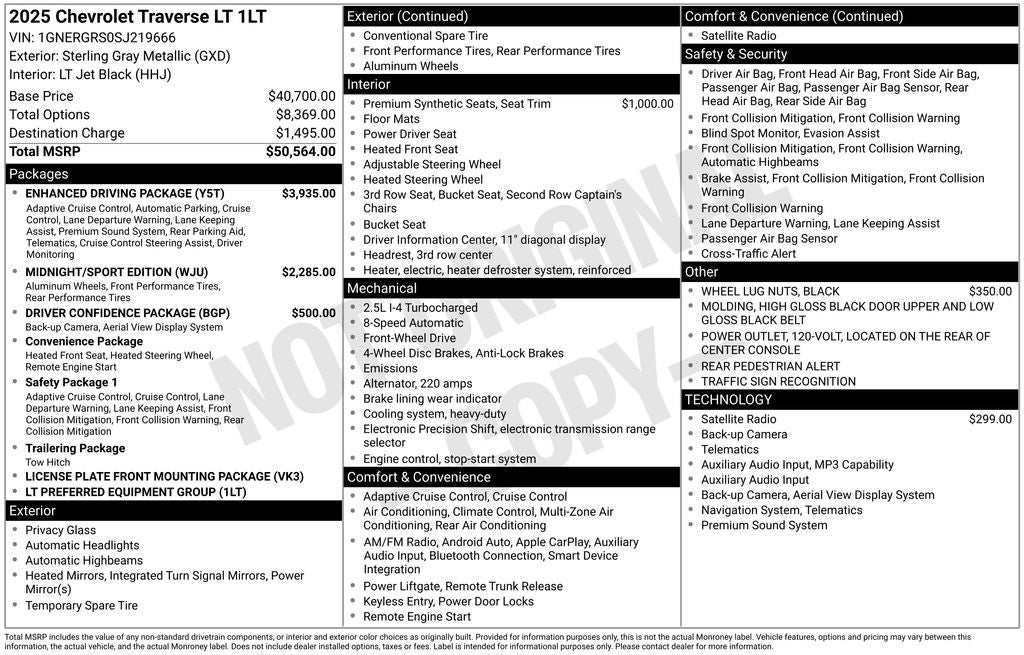 2025 Chevrolet Traverse LT 1LT