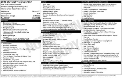 2025 Chevrolet Traverse LT 2LT