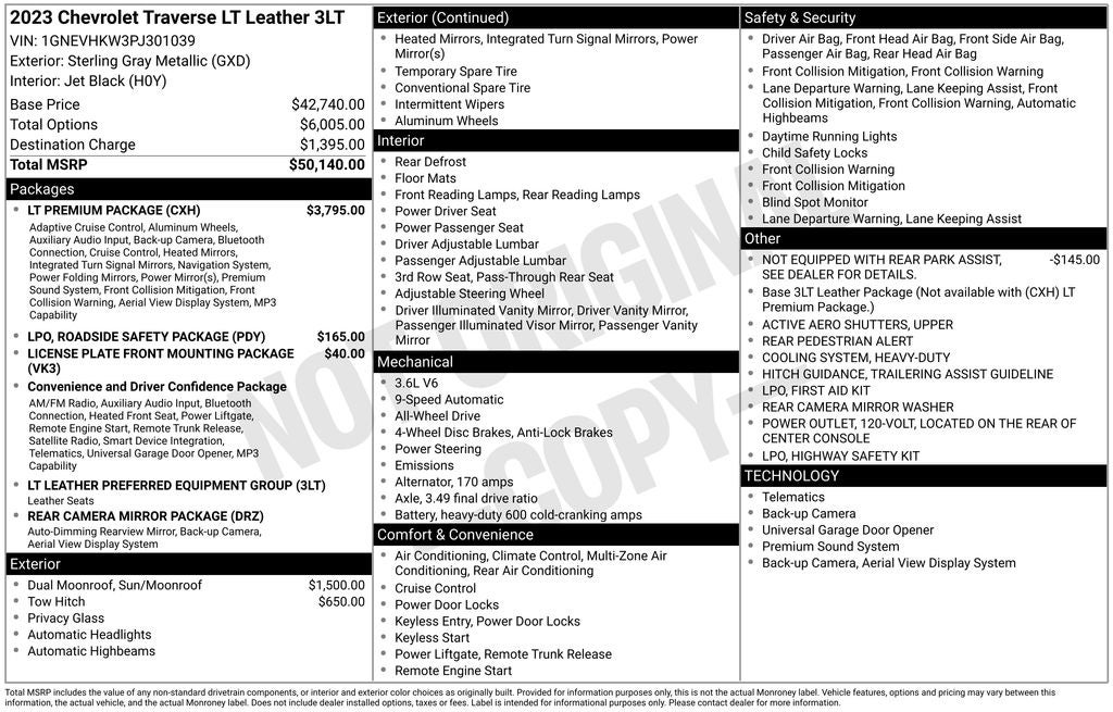 2023 Chevrolet Traverse LT Leather
