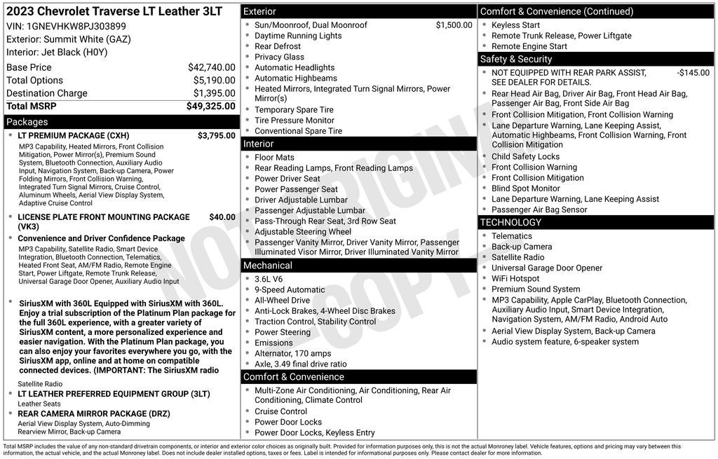 2023 Chevrolet Traverse LT Leather