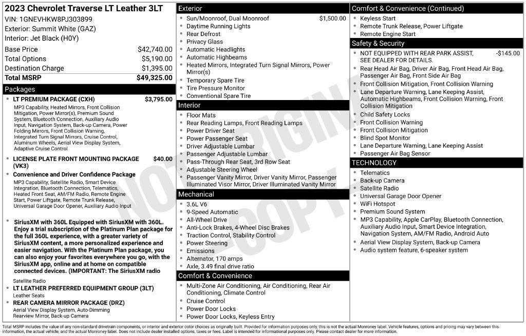 2023 Chevrolet Traverse LT Leather