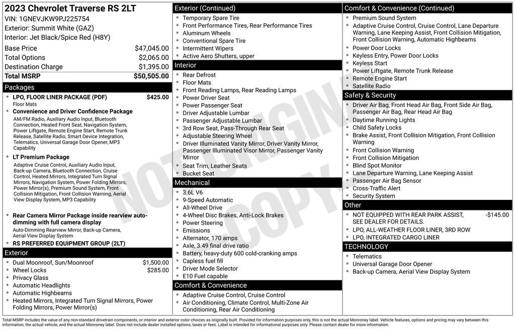 2023 Chevrolet Traverse RS