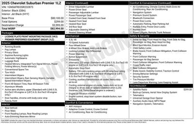 2025 Chevrolet Suburban Premier