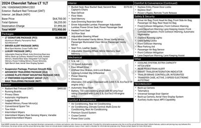 2024 Chevrolet Tahoe LT