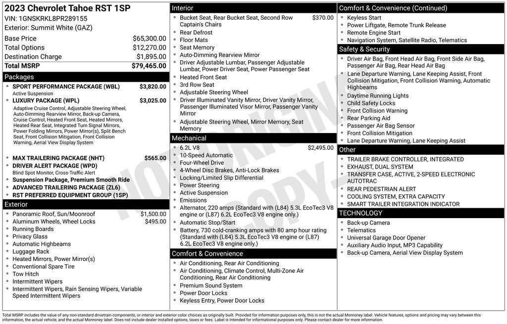 2023 Chevrolet Tahoe RST