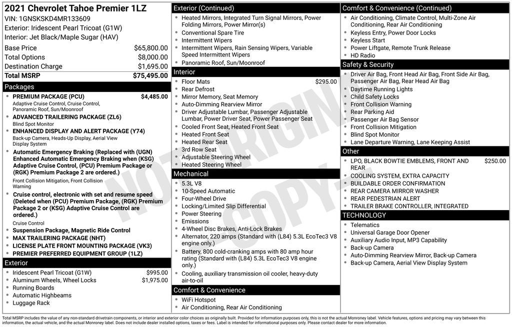 2021 Chevrolet Tahoe Premier