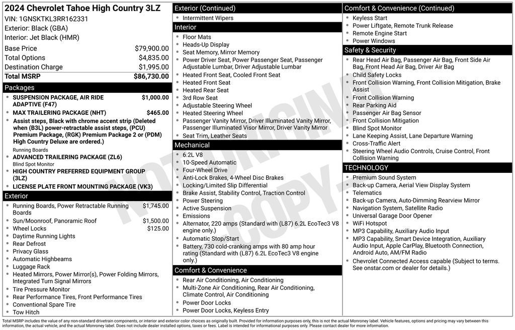2024 Chevrolet Tahoe High Country