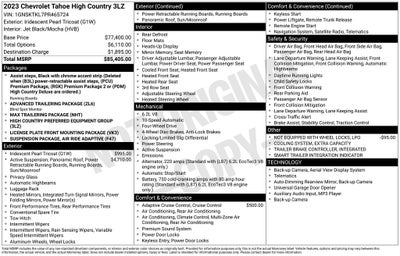 2023 Chevrolet Tahoe High Country