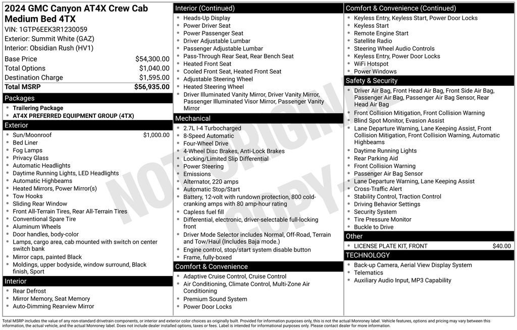 2024 GMC Canyon AT4X