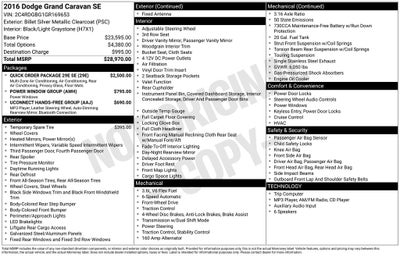2016 Dodge Grand Caravan SE