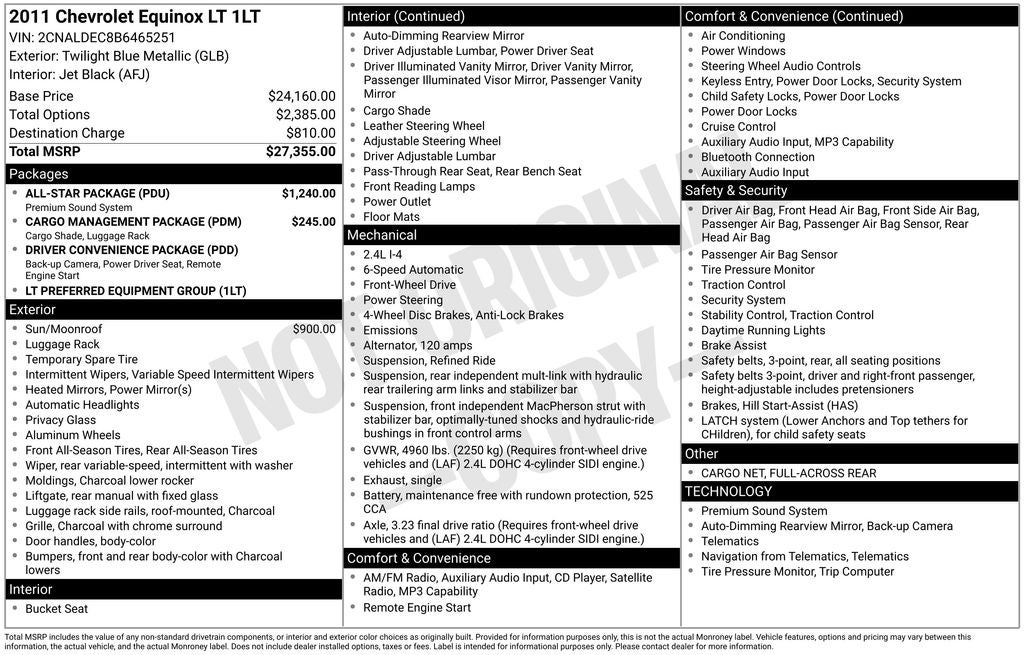 2011 Chevrolet Equinox LT 1LT