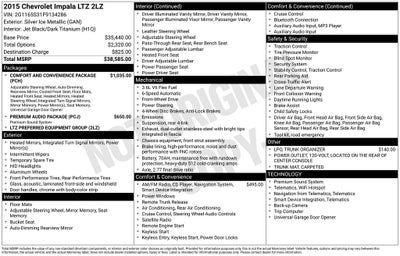 2015 Chevrolet Impala LTZ 2LZ