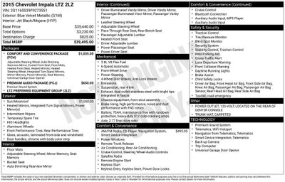 2015 Chevrolet Impala LTZ 2LZ