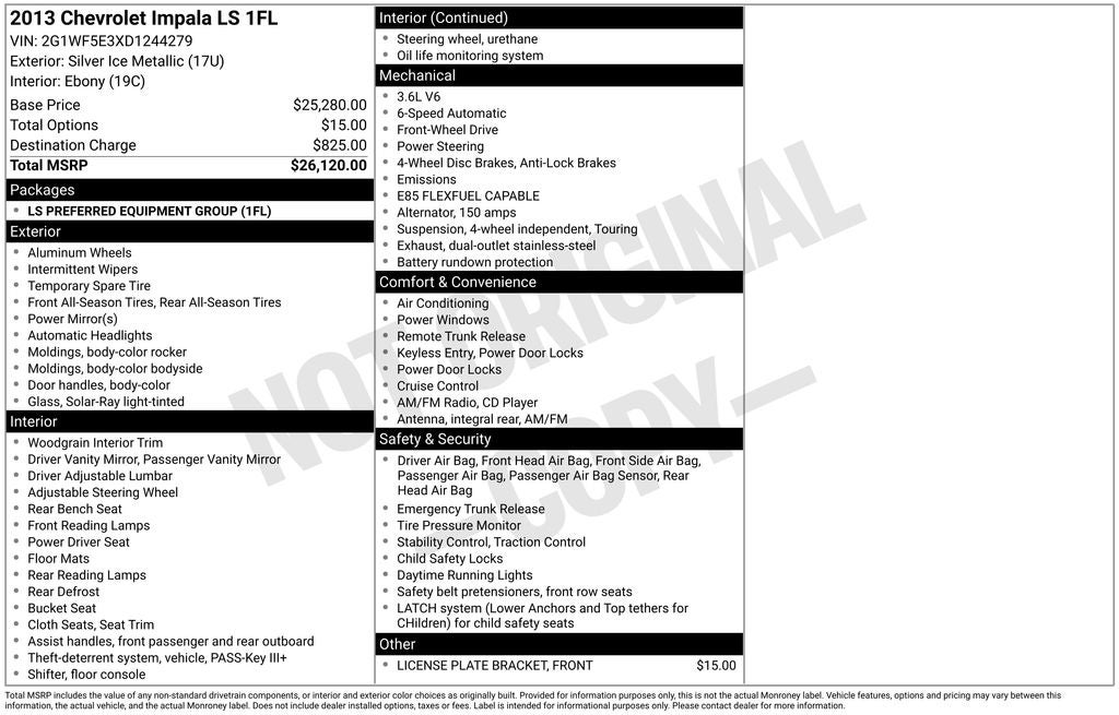 2013 Chevrolet Impala LS