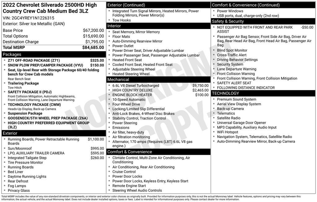 2022 Chevrolet Silverado 2500HD High Country