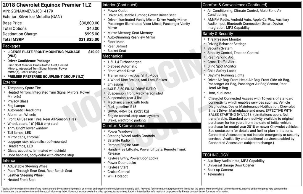 2018 Chevrolet Equinox Premier