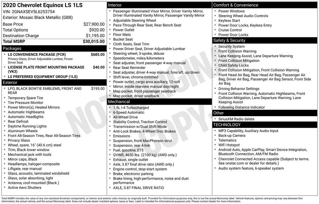 2020 Chevrolet Equinox LS