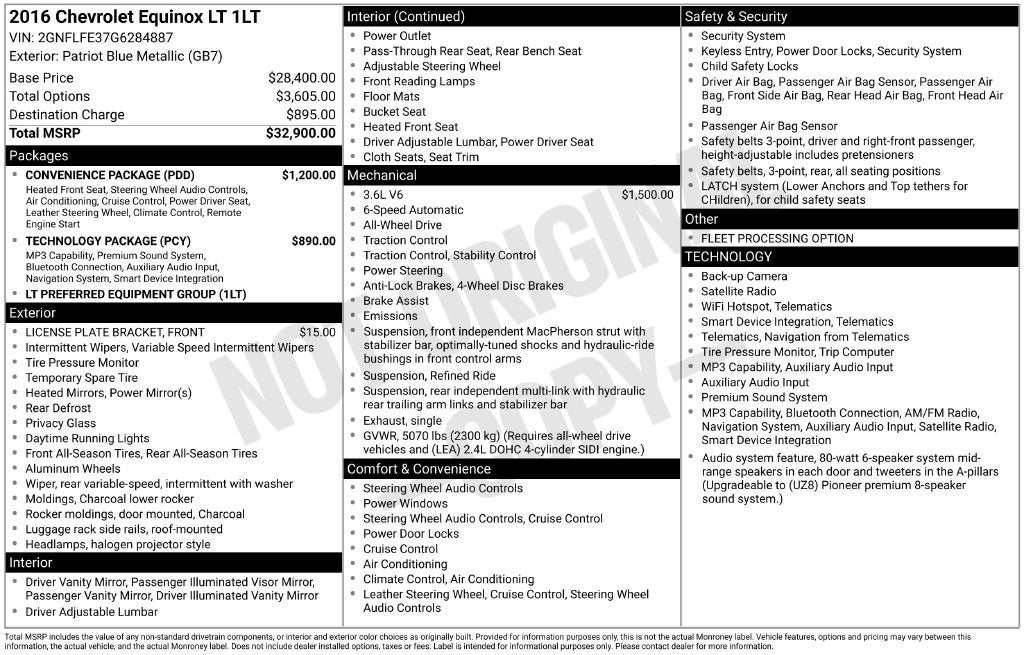 2016 Chevrolet Equinox LT