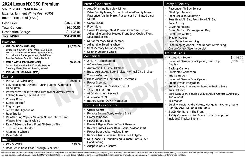 2024 Lexus NX 350 Premium