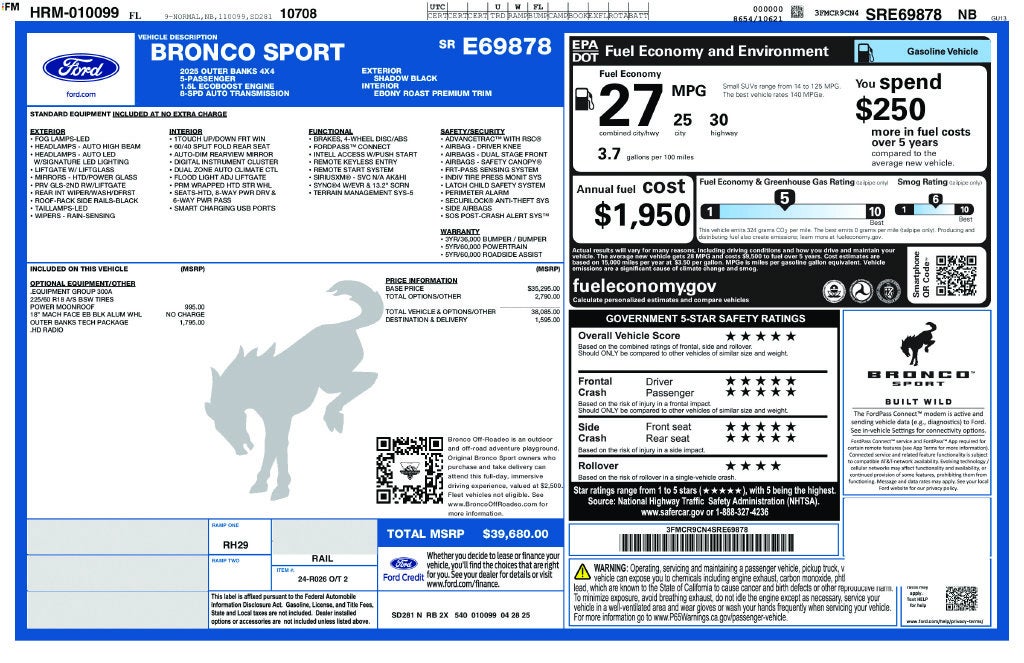 2025 Ford Bronco Sport Outer Banks