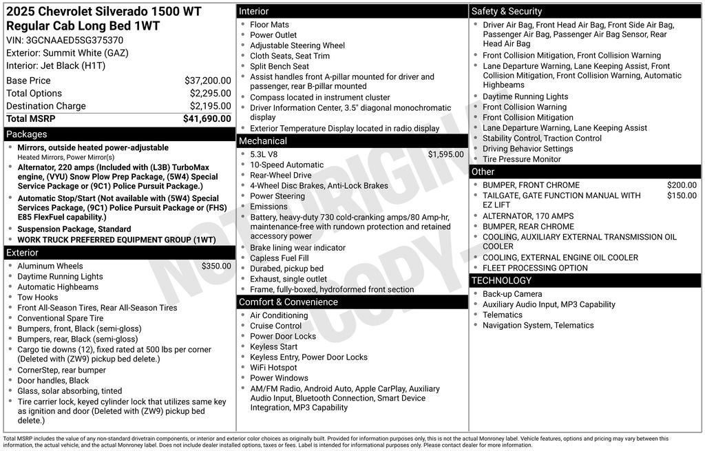 2025 Chevrolet Silverado 1500 WT