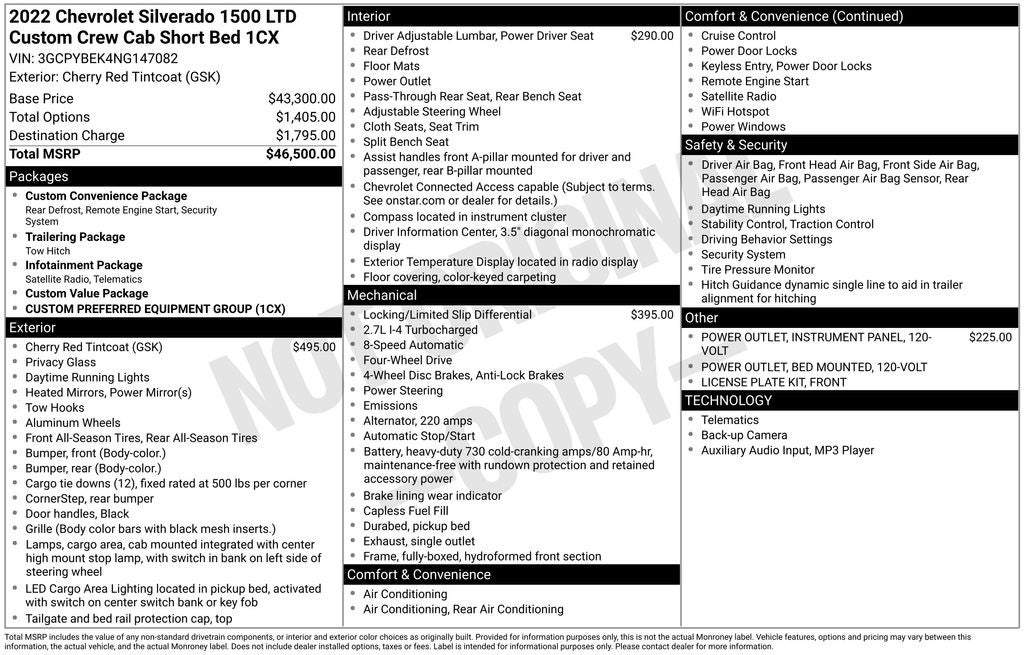2022 Chevrolet Silverado 1500 LTD Custom