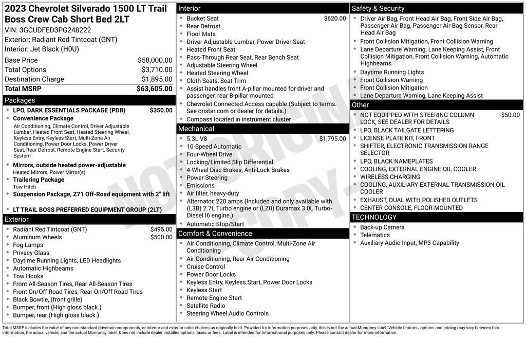 2023 Chevrolet Silverado 1500 LT Trail Boss