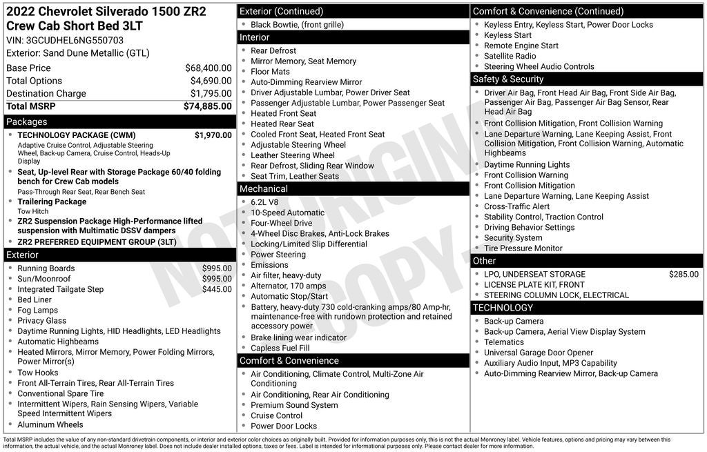 2022 Chevrolet Silverado 1500 ZR2