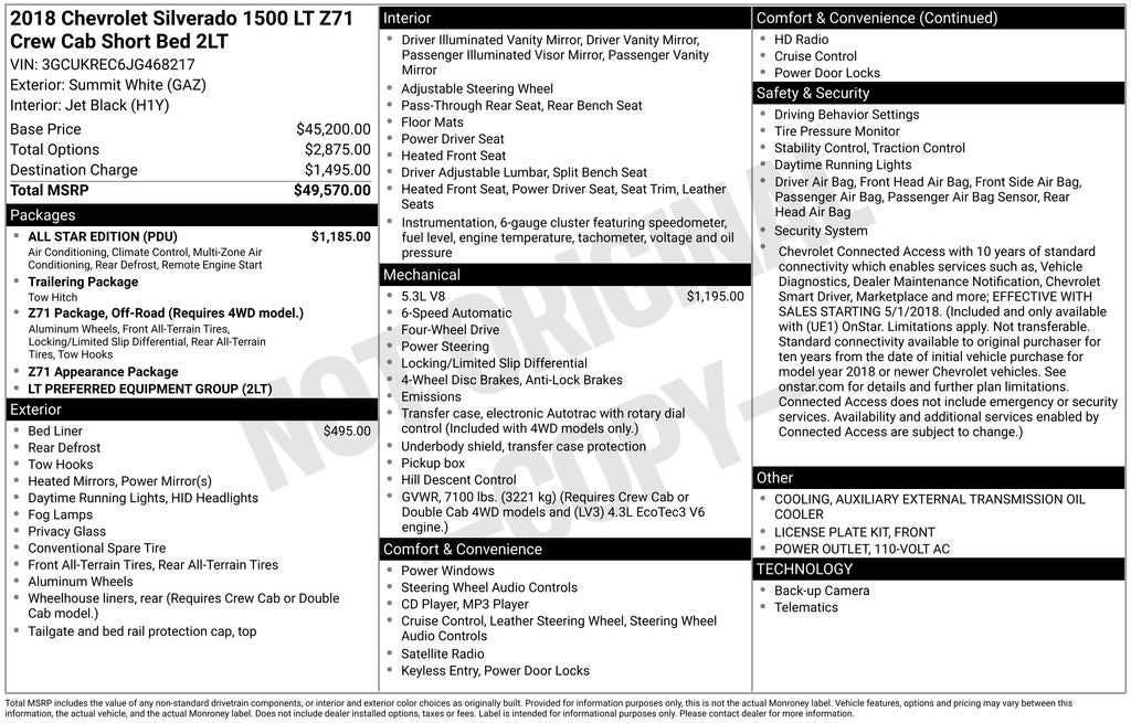 2018 Chevrolet Silverado 1500 LT LT2